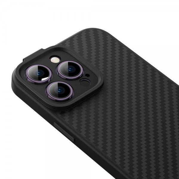 Baseus iPhone 14 Pro Deksel Synthetic Fiber MagSafe Svart