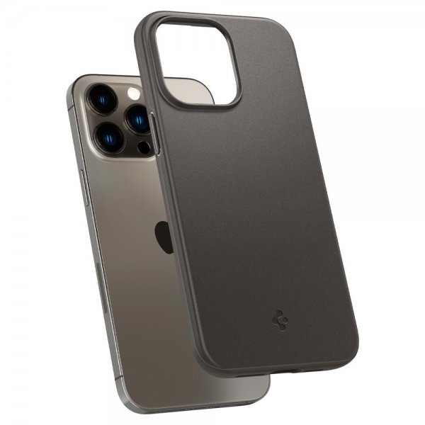 Spigen iPhone 14 Pro Deksel Thin Fit Gunmetal