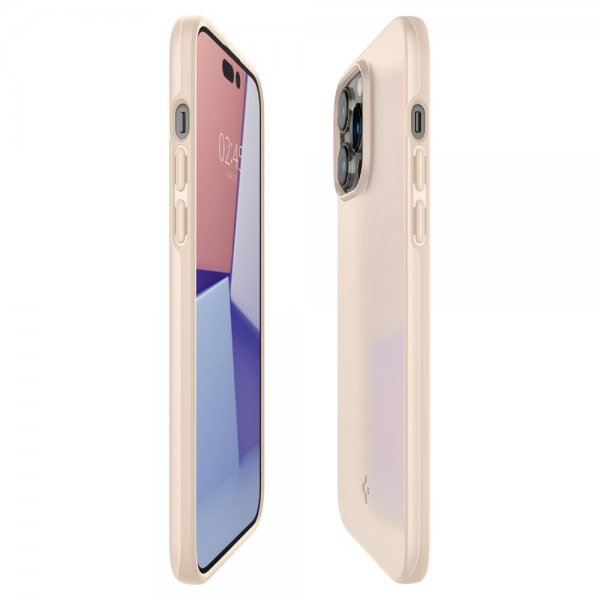 Spigen iPhone 14 Pro Deksel Thin Fit Sand Beige