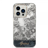 Guess iPhone 14 Pro Deksel Toile de Jouy Grå