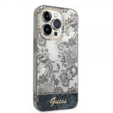 Guess iPhone 14 Pro Deksel Toile de Jouy Grå