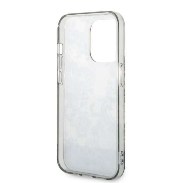 Guess iPhone 14 Pro Deksel Toile de Jouy Grå