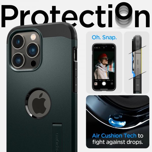 Spigen iPhone 14 Pro Deksel Tough Armor MagFit Abyss Green