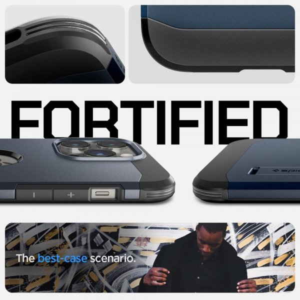 Spigen iPhone 14 Pro Deksel Tough Armor MagFit Metal Slate
