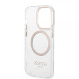 Guess iPhone 14 Pro Deksel Transparent MagSafe Gull Transparent