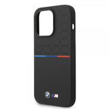 BMW iPhone 14 Pro Deksel Tricolor Line & Logo Svart