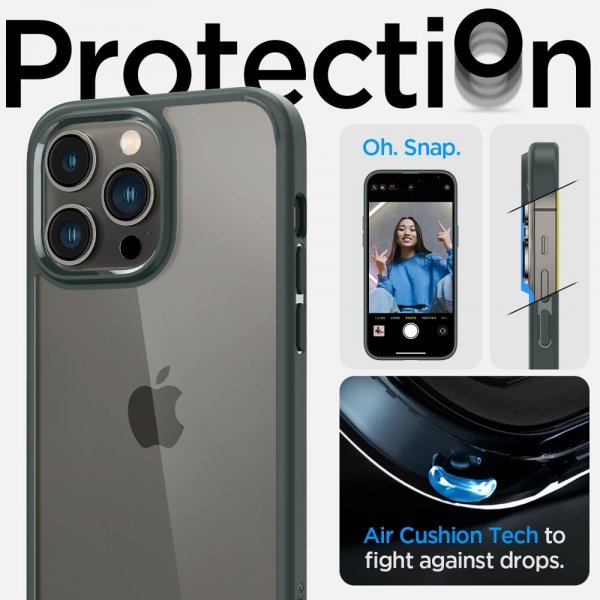 Spigen iPhone 14 Pro Deksel Ultra Hybrid Abyss Green