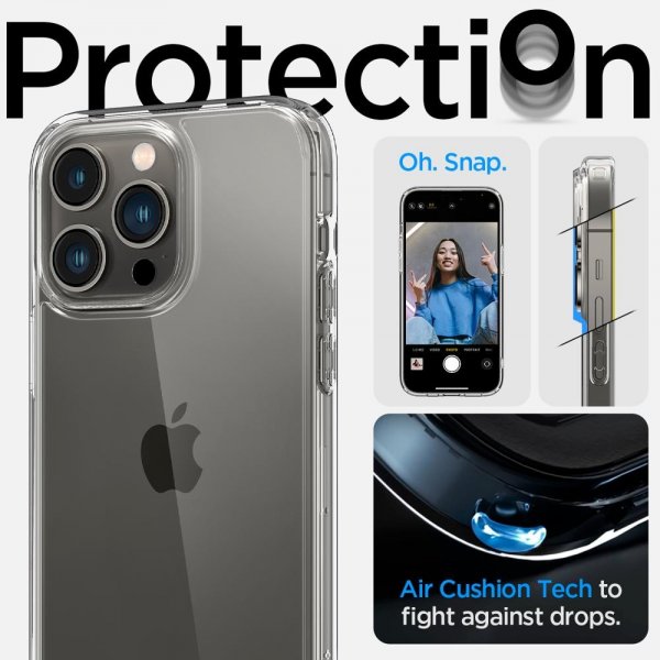 Spigen iPhone 14 Pro Deksel Ultra Hybrid Crystal Clear