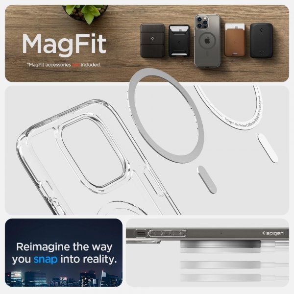 Spigen iPhone 14 Pro Deksel Ultra Hybrid MagFit Graphite