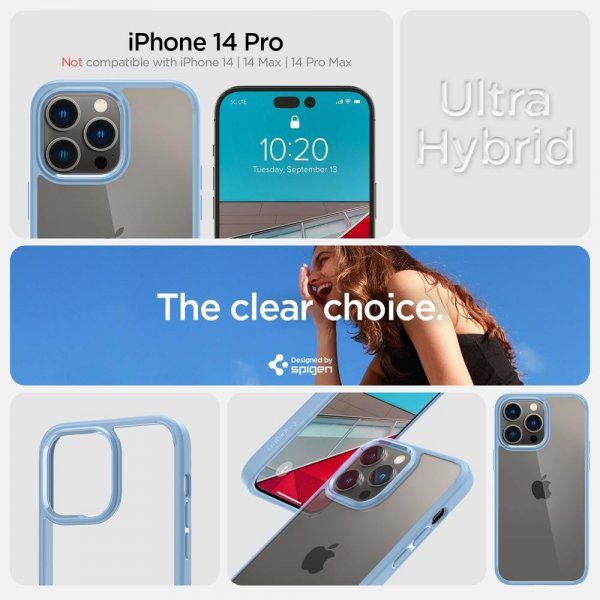 Spigen iPhone 14 Pro Deksel Ultra Hybrid Sierra Blue