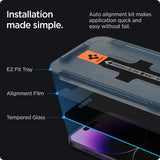 Spigen iPhone 14 Pro Skjermbeskytter GLAS.tR EZ Fit Privacy 2-pakning