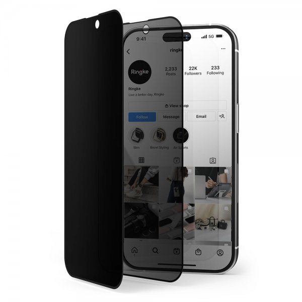 Ringke iPhone 14 Pro Skjermbeskytter Privacy Glass