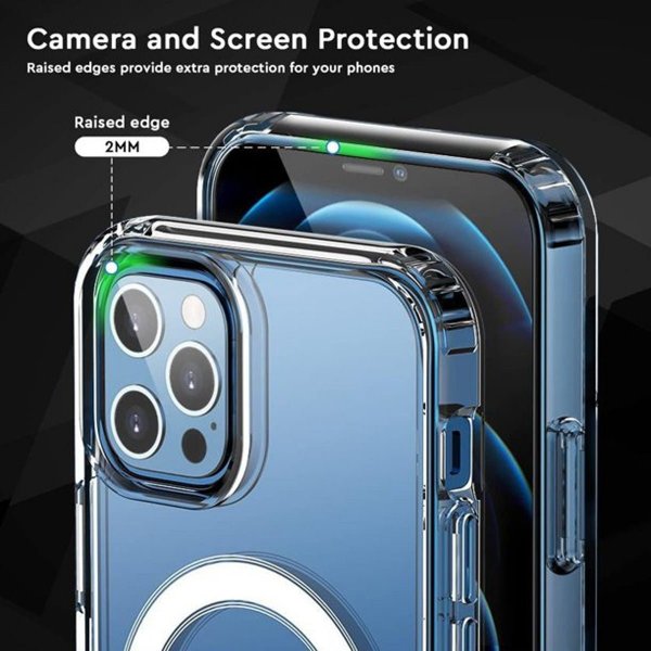 Rvelon iPhone 14 Pro Deksel TPU MagSafe Transparent
