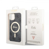 Guess iPhone 14 Deksel 4G Pattern MagSafe Svart