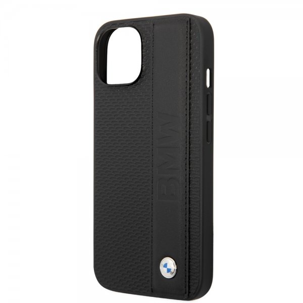 BMW iPhone 14 Deksel Big Logo Stripe Svart