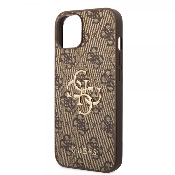 Guess iPhone 14 Deksel Big Metal Logo Brun