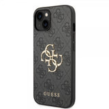 Guess iPhone 14 Deksel Big Metal Logo Grå