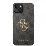 Guess iPhone 14 Deksel Big Metal Logo Grå