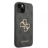 Guess iPhone 14 Deksel Big Metal Logo Grå