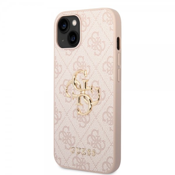 Guess iPhone 14 Deksel Big Metal Logo Rosa