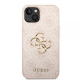 Guess iPhone 14 Deksel Big Metal Logo Rosa