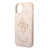 Guess iPhone 14 Deksel Big Metal Logo Rosa