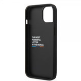 BMW iPhone 14 Deksel Carbon Effect Printed Logo Svart