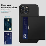 iPhone 14 Deksel Card Slide Svart