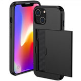 iPhone 14 Deksel Card Slide Svart