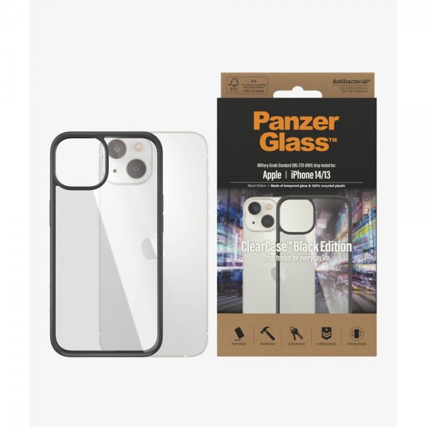 PanzerGlass iPhone 13/iPhone 14 Deksel ClearCase Black Edition