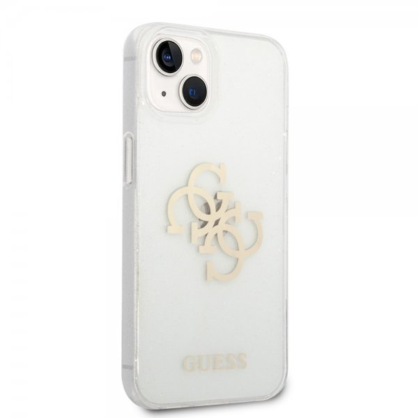 Guess iPhone 14 Deksel Full Glitter Transparent