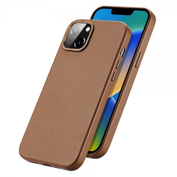 Dux Ducis iPhone 14 Deksel Grit Series MagSafe Brun