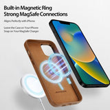 Dux Ducis iPhone 14 Deksel Grit Series MagSafe Brun
