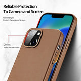 Dux Ducis iPhone 14 Deksel Grit Series MagSafe Brun