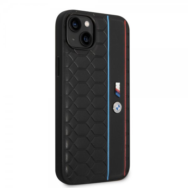 BMW iPhone 14 Deksel Hexagonal Pattern Svart