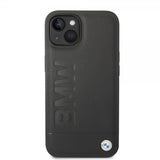 BMW iPhone 14 Deksel Hot Stamp Metal Logo Svart