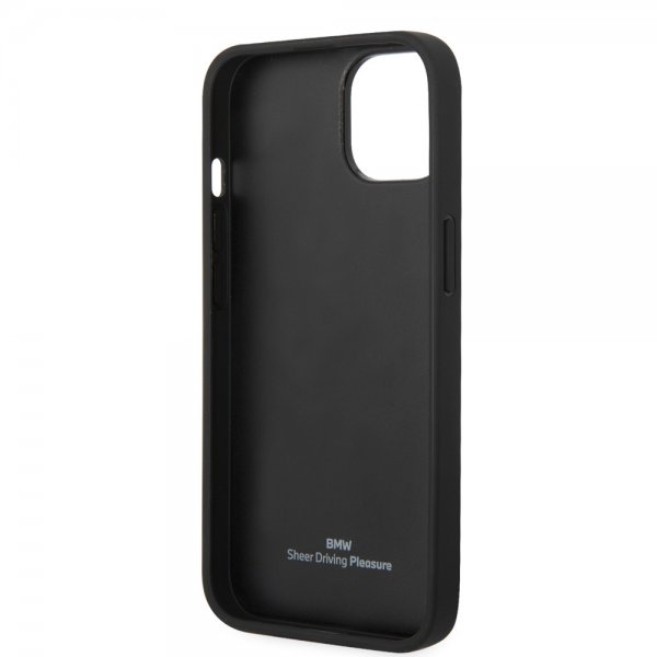 BMW iPhone 14 Deksel Hot Stamp Metal Logo Svart