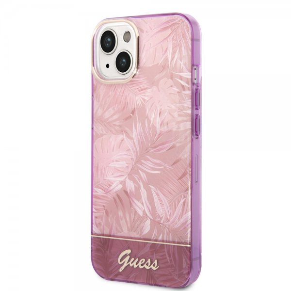 Guess iPhone 14 Deksel Jungle Rosa