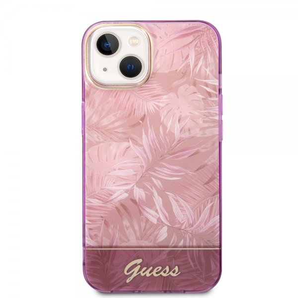 Guess iPhone 14 Deksel Jungle Rosa