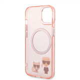 Karl Lagerfeld iPhone 14 Deksel Karl & Choupette MagSafe Rosa
