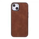 X-Level iPhone 14 Deksel Skinntekstur Brun