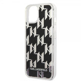 Karl Lagerfeld iPhone 14 Deksel Liquid Glitter Monogram Svart