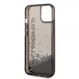 Karl Lagerfeld iPhone 14 Deksel Liquid Glitter Translucent Svart