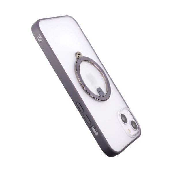 Rvelon iPhone 14 Deksel MagSafe Ring Lilla