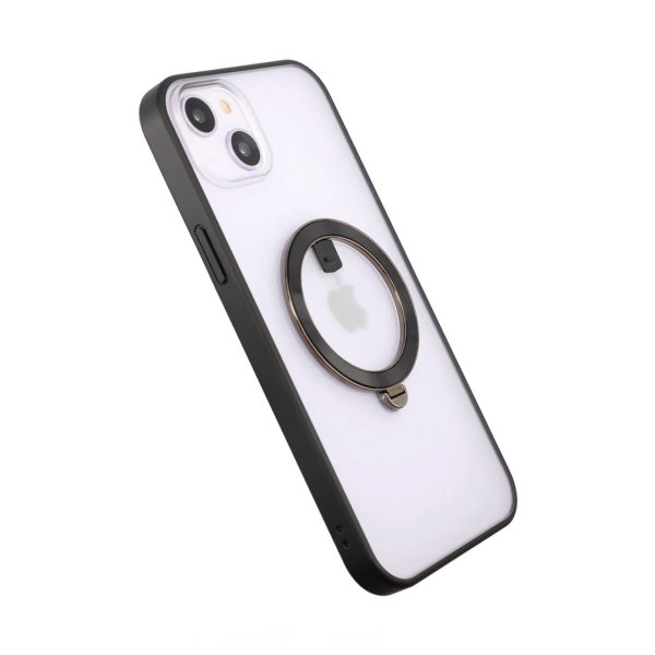 Rvelon iPhone 14 Deksel MagSafe Ring Svart