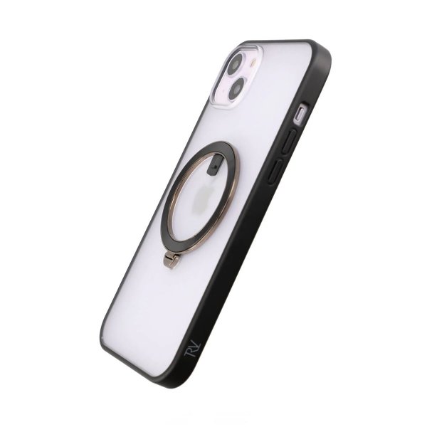Rvelon iPhone 14 Deksel MagSafe Ring Svart