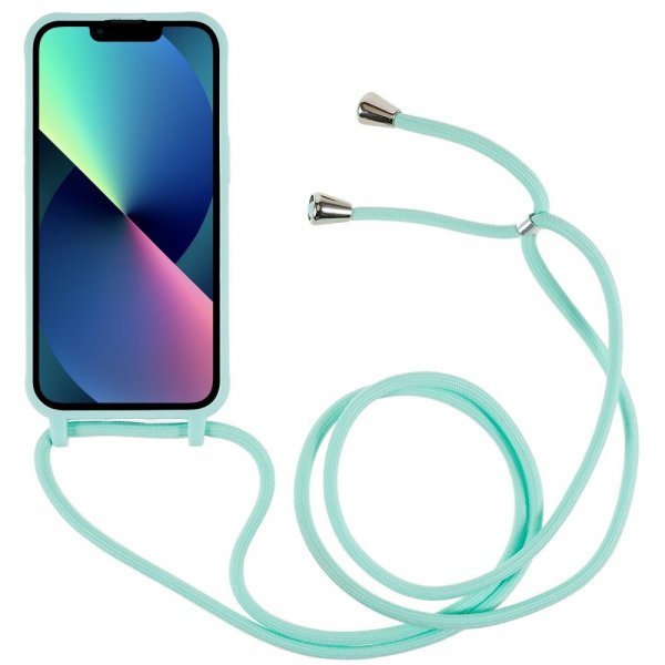 iPhone 14 Deksel med Stropp Grønn