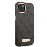 Guess iPhone 14 Deksel Metal Plate Logo MagSafe Svart