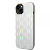 Karl Lagerfeld iPhone 14 Deksel Monogram Iridescent Sølv