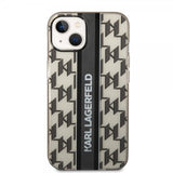 Karl Lagerfeld iPhone 14 Deksel Monogram Vertical Stripe Svart